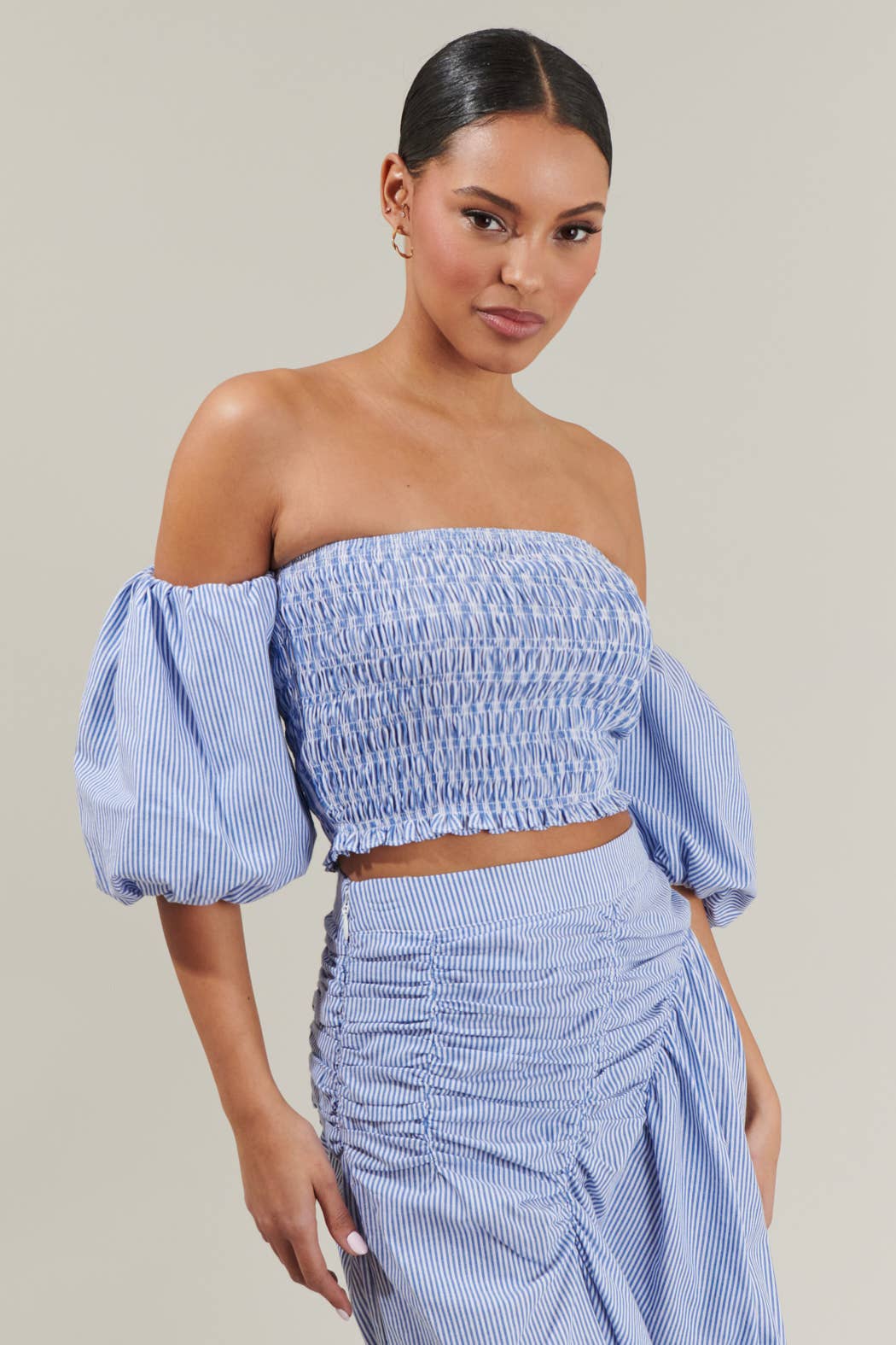 Evie Smocked Crop Top