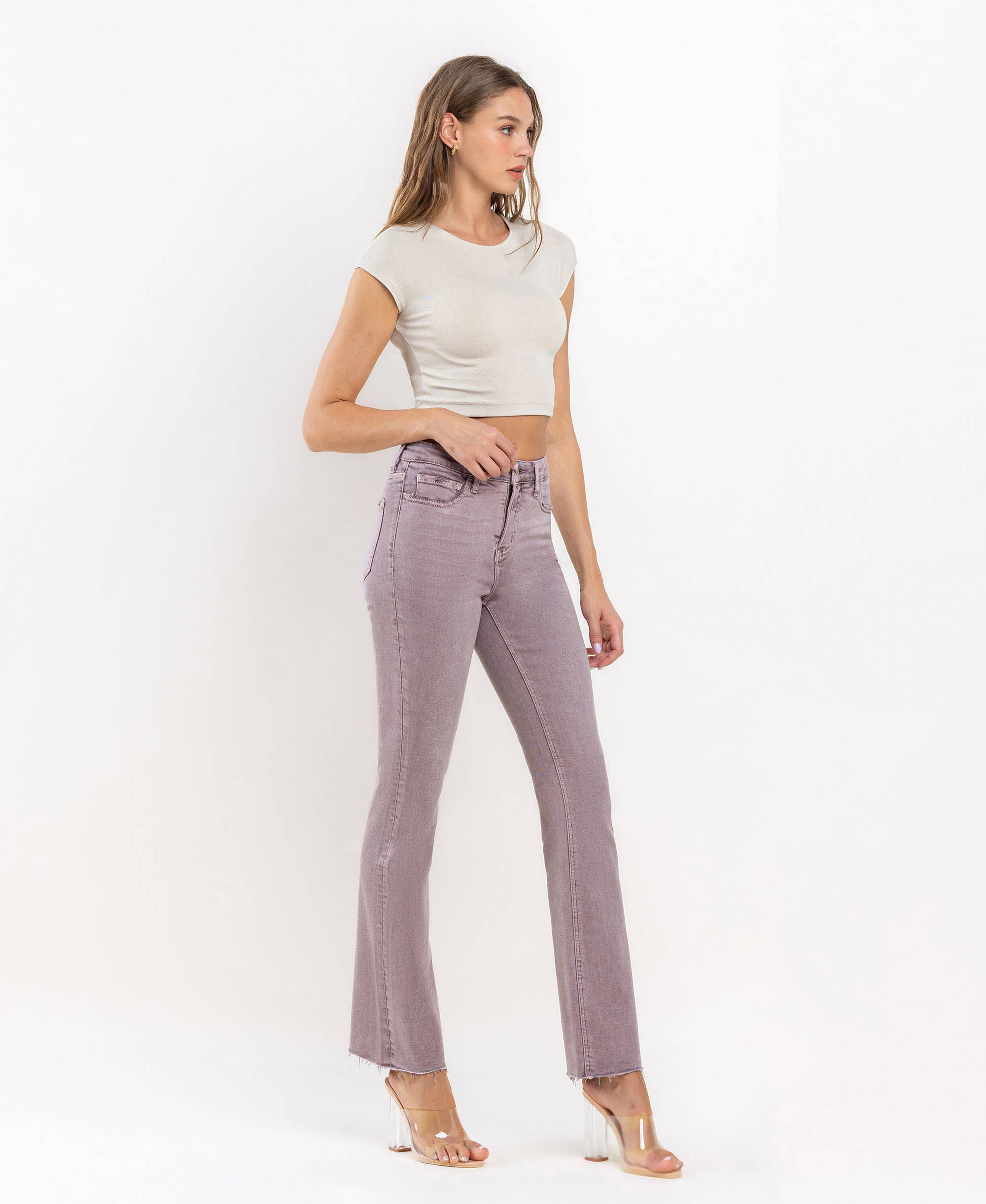 Burnt Rose Mid Rise Jean