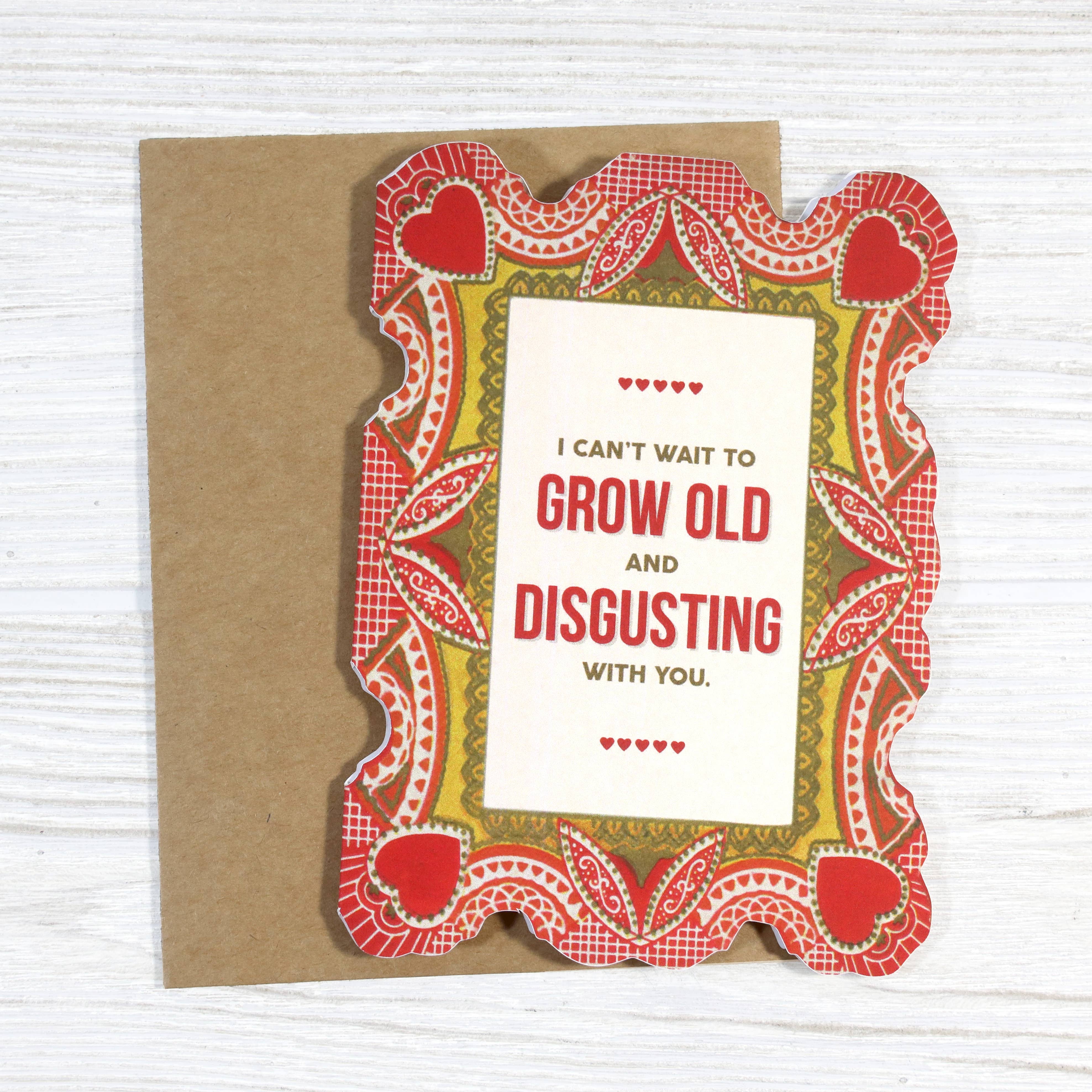 Funny Relationship Card - Can't Wait to Grow Old With You