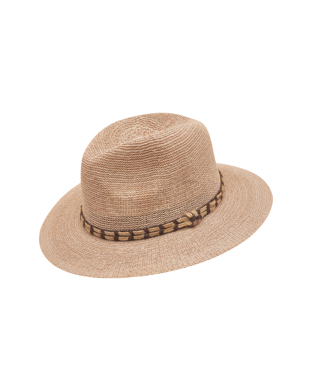 Natalie Packable Hat - Natural with Rope Band