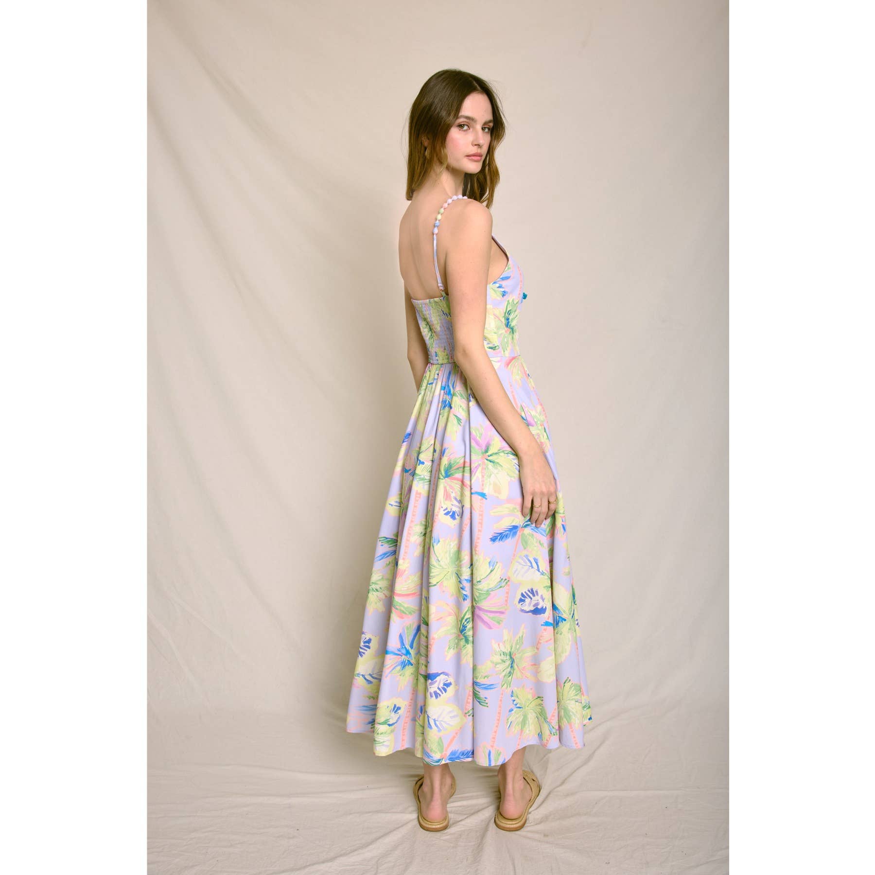 Pastel Palm Maxi Dress