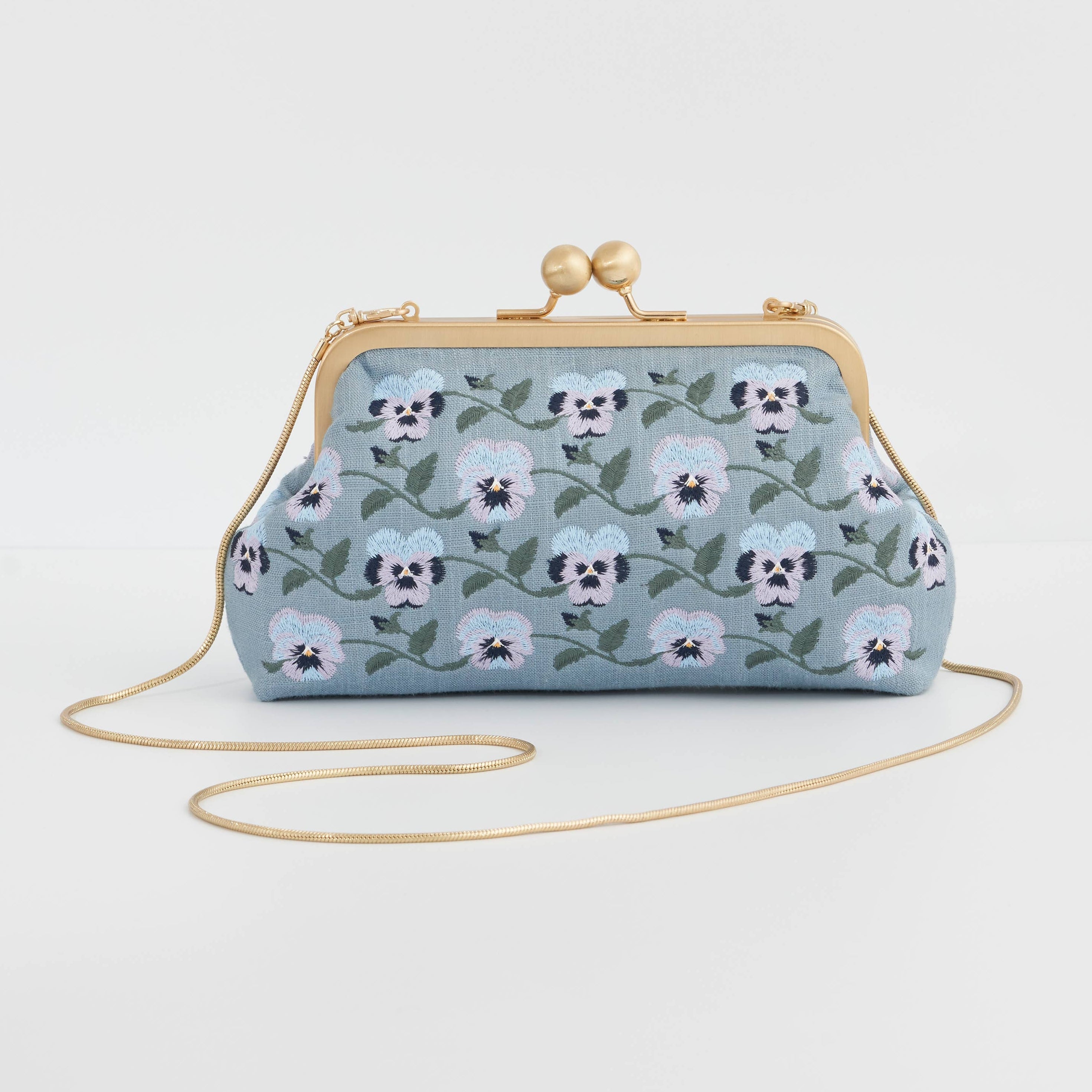 Pansy Blue Victoriana Clutch