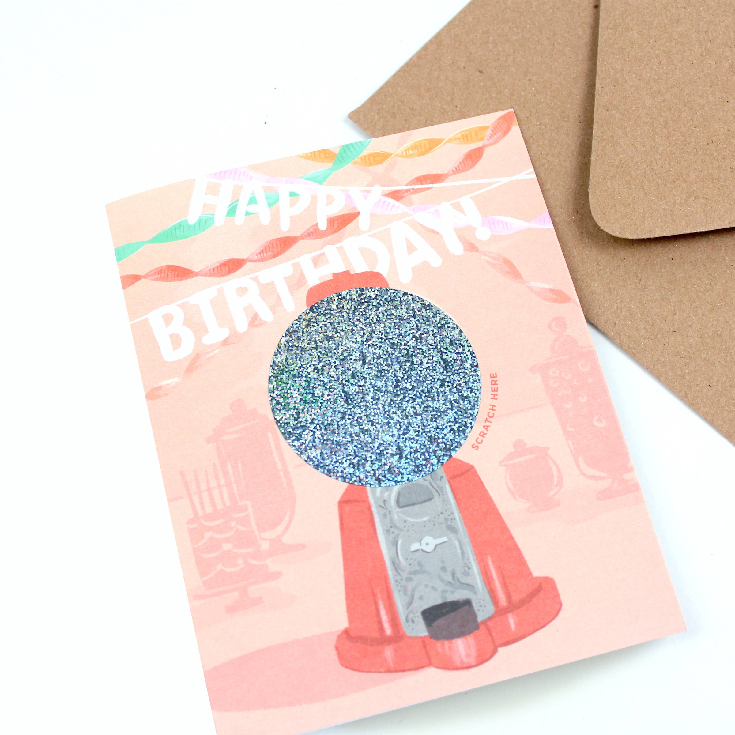 Scratch-off Gumball Machine - Birthday Card