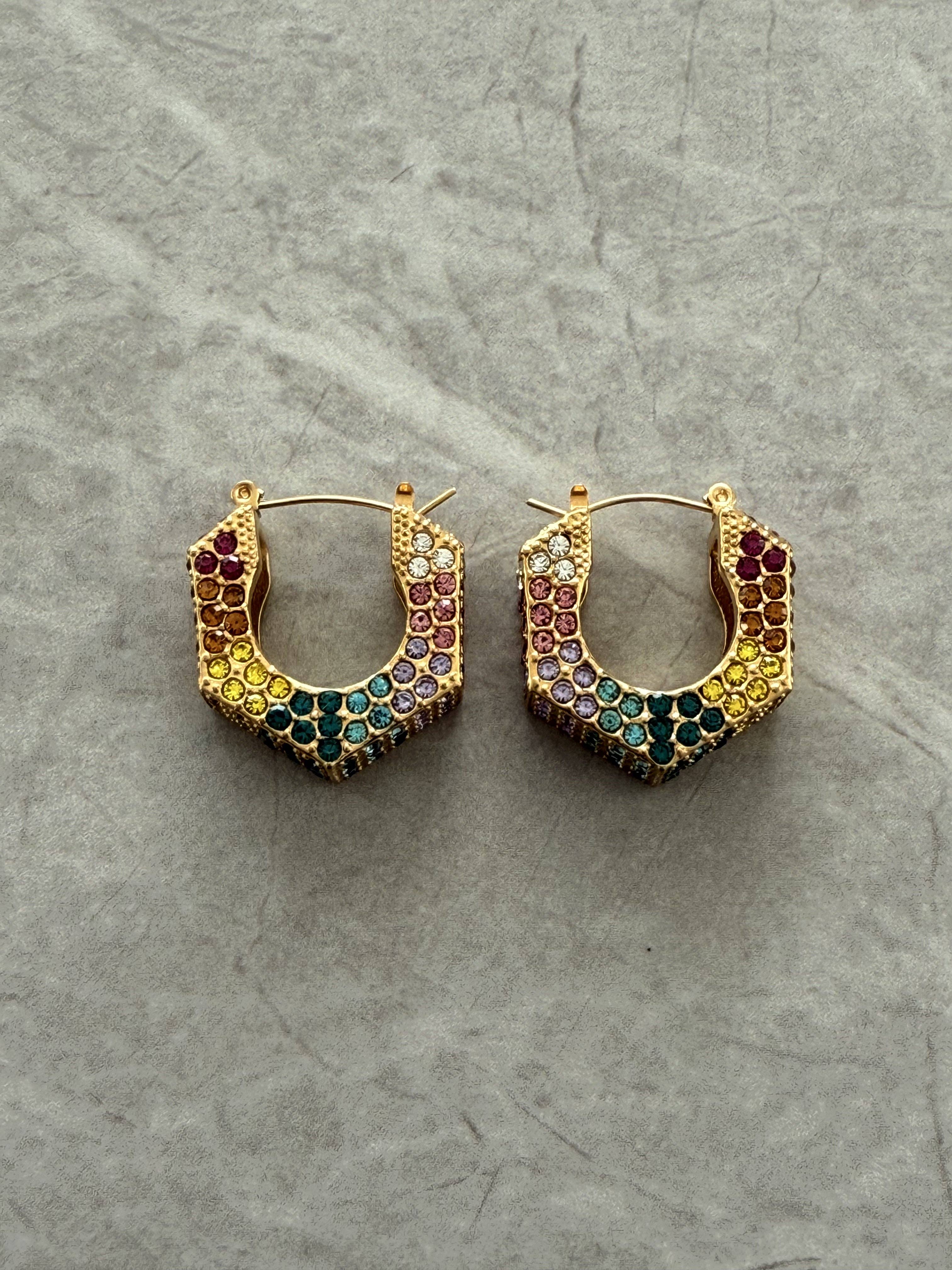 Rainbow Hoop Earrings