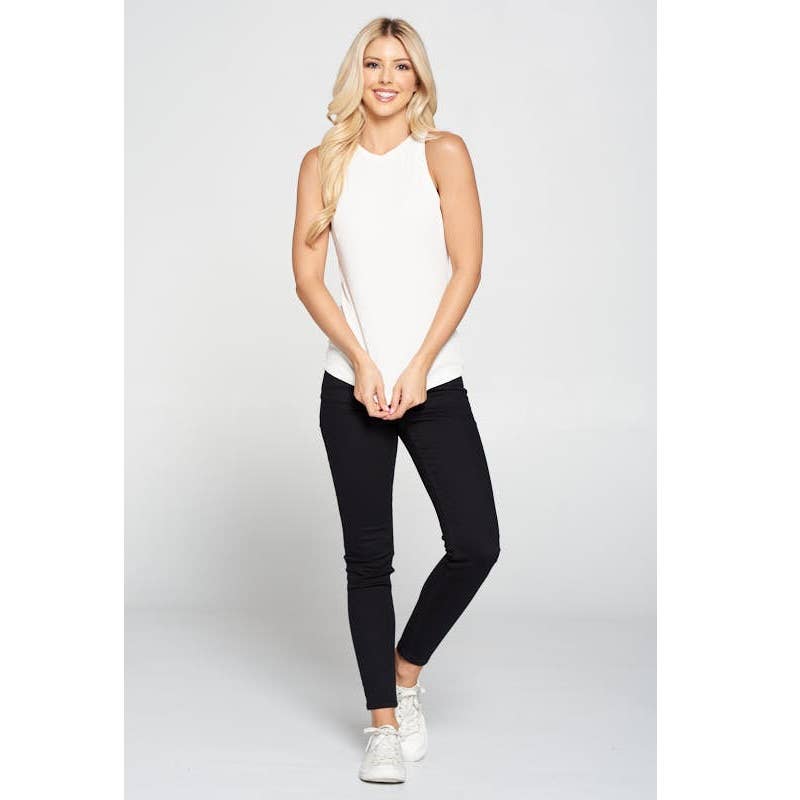Racer Back Rib Knit Tank