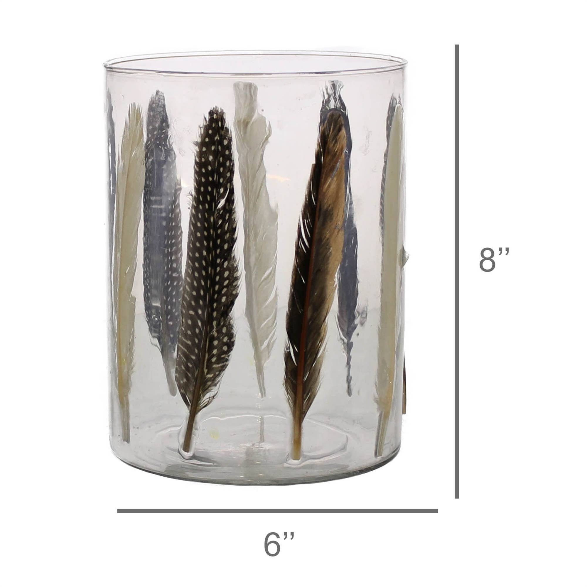 Enameled Feather Hurricane - Large