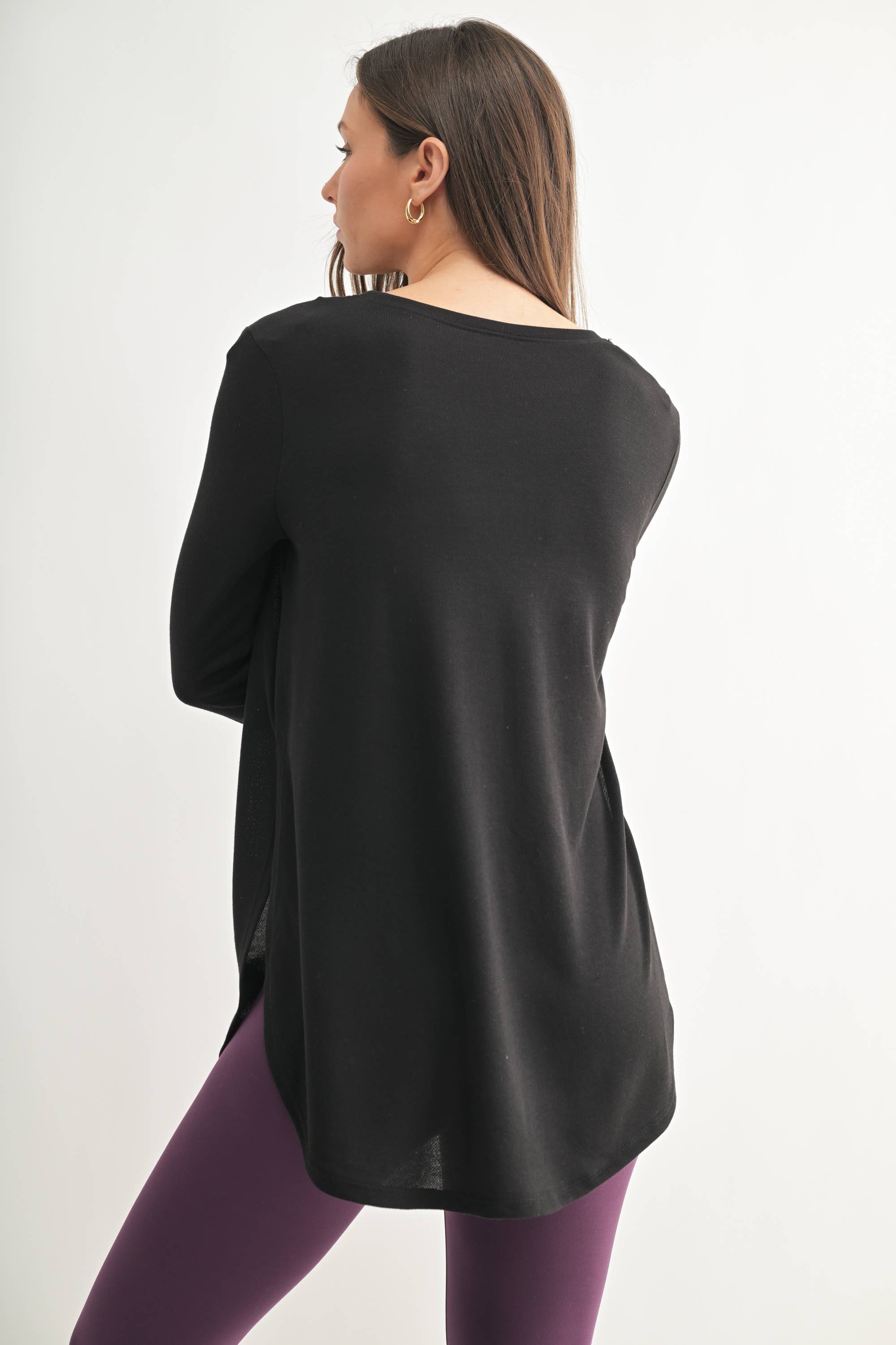 Long Sleeve Flow Top with Side Slit