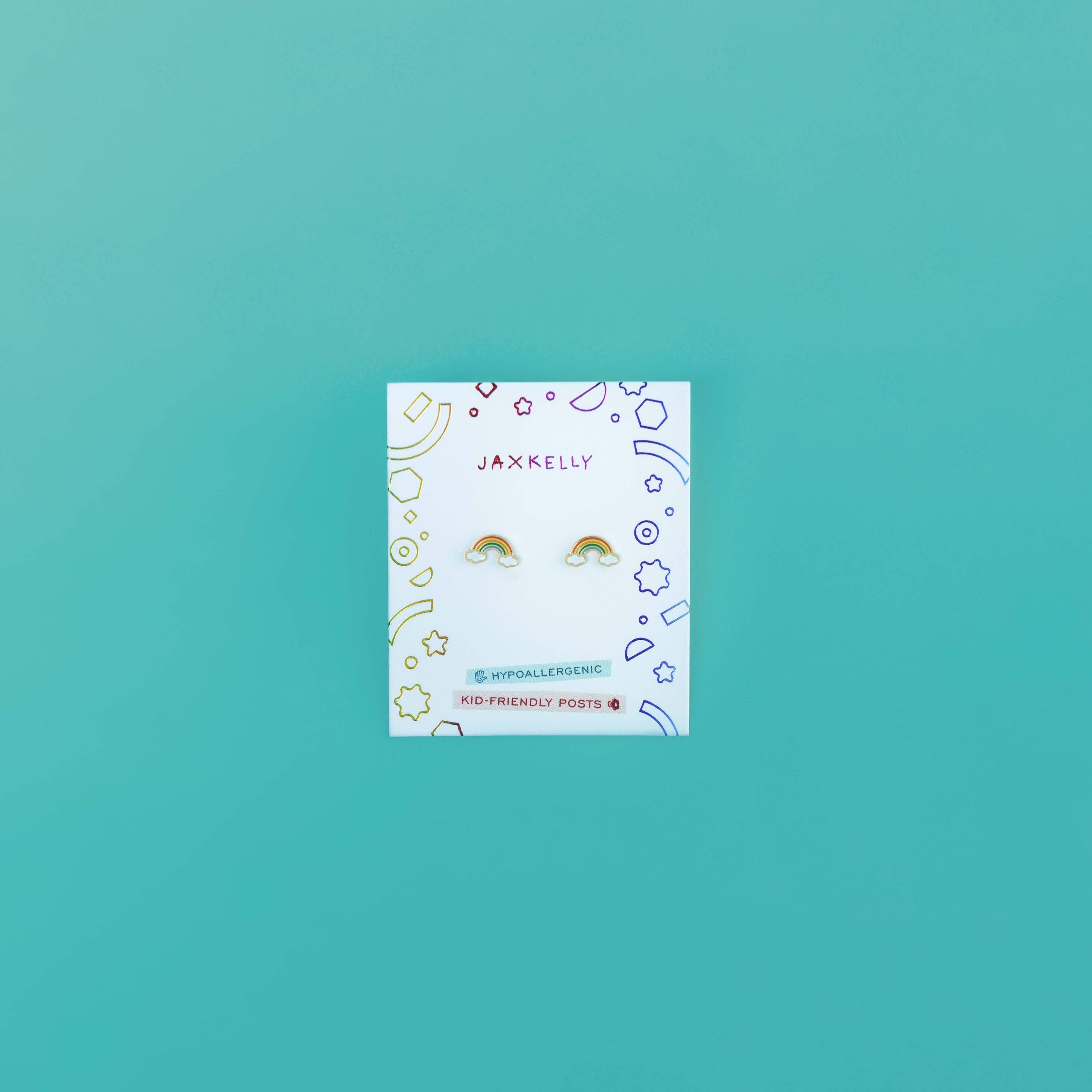 Rainbow Flat Back Kids Earrings