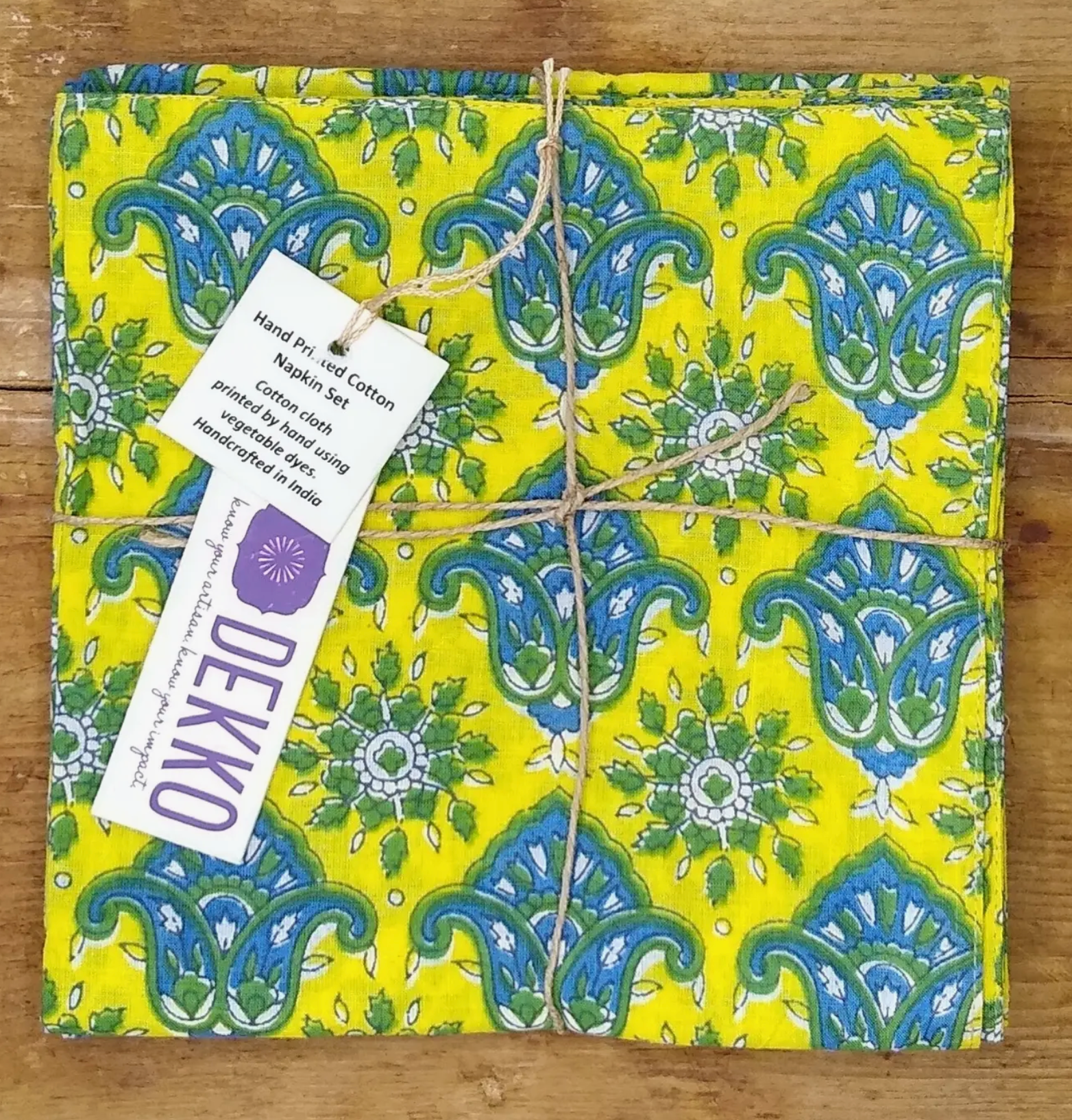 Cloth Dinner Napkin Set - Canary Yellow