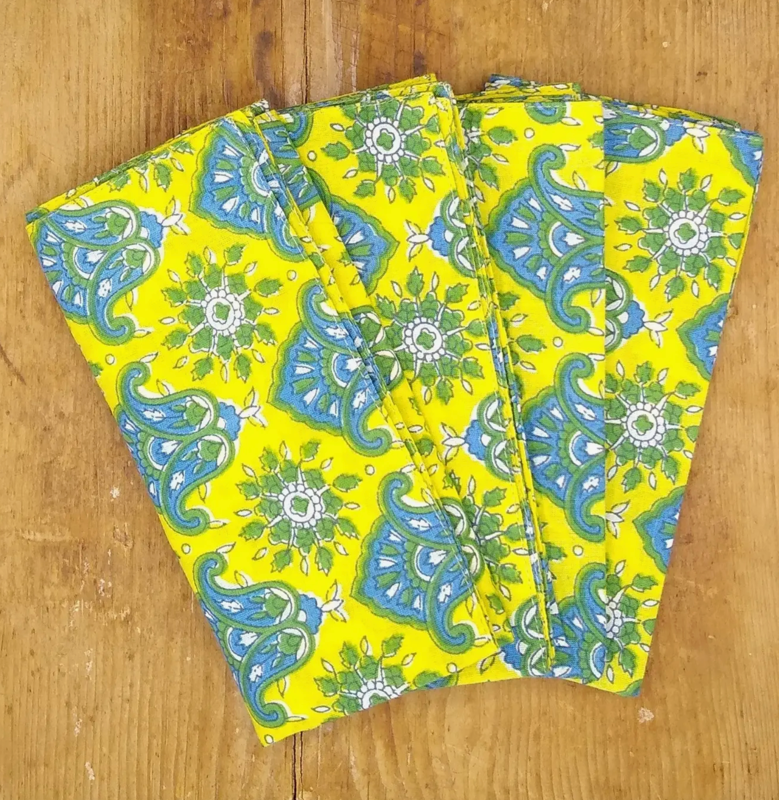 Cloth Dinner Napkin Set - Canary Yellow