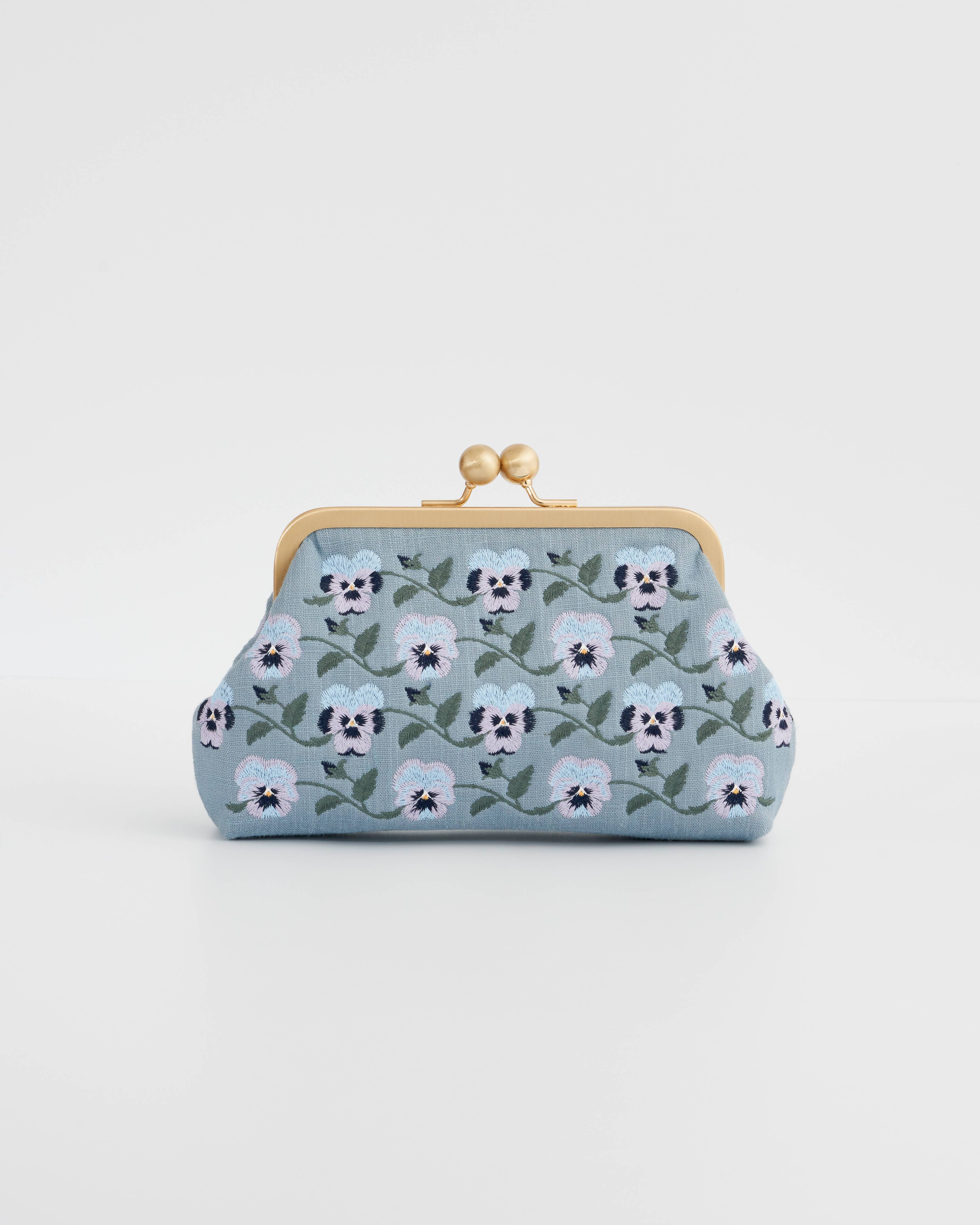 Pansy Blue Victoriana Clutch