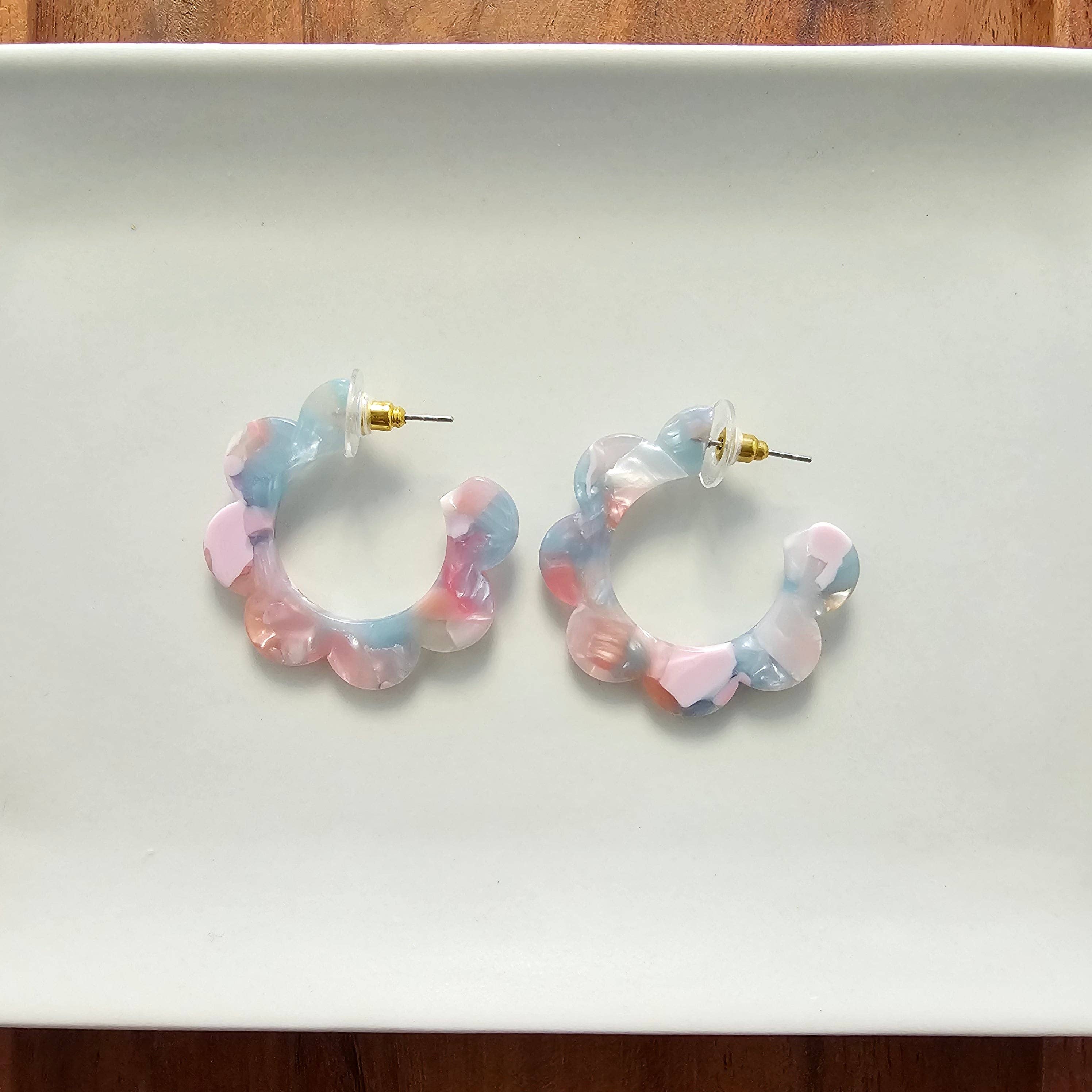 Flora Hoops - Secret Garden // Jewelry, Earrings, Flower