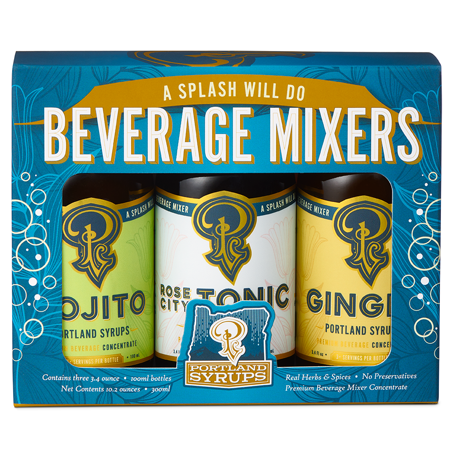 Blue Classic Cocktail Drink Mixers - Gift Set