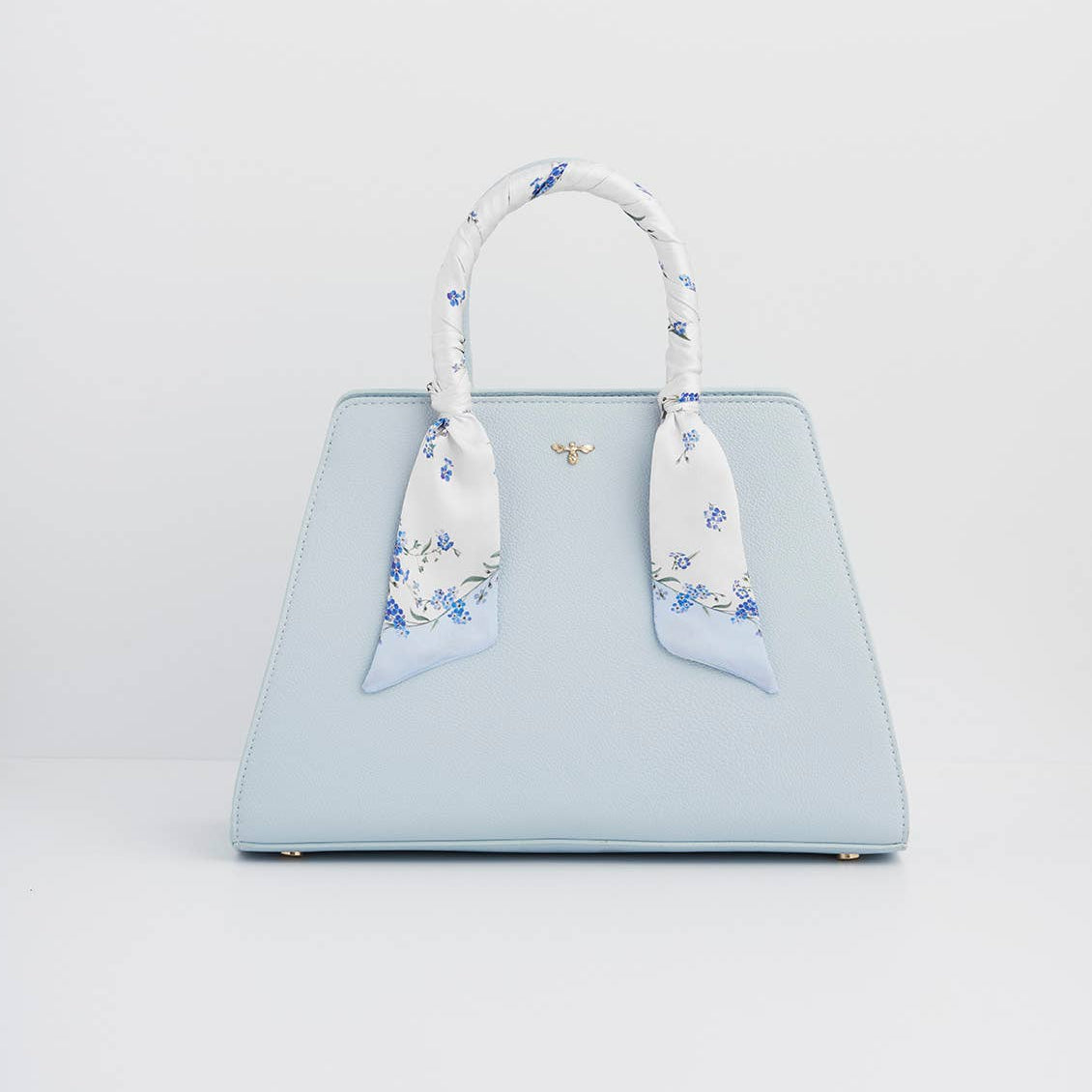 Bell Blue Structured Handbag