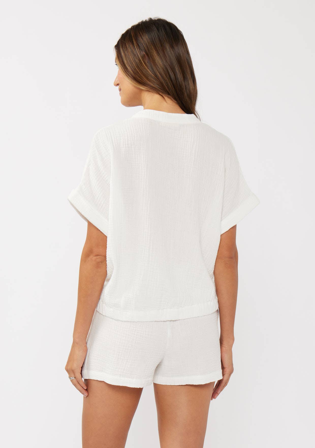 Knot Front Button-Down Top
