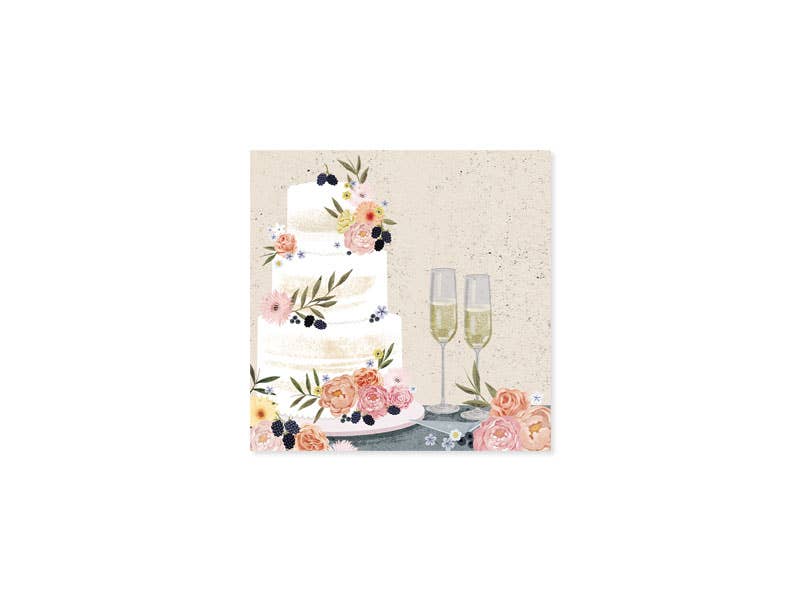 Fondant Wedding Cake - Mini Pop-Up Card