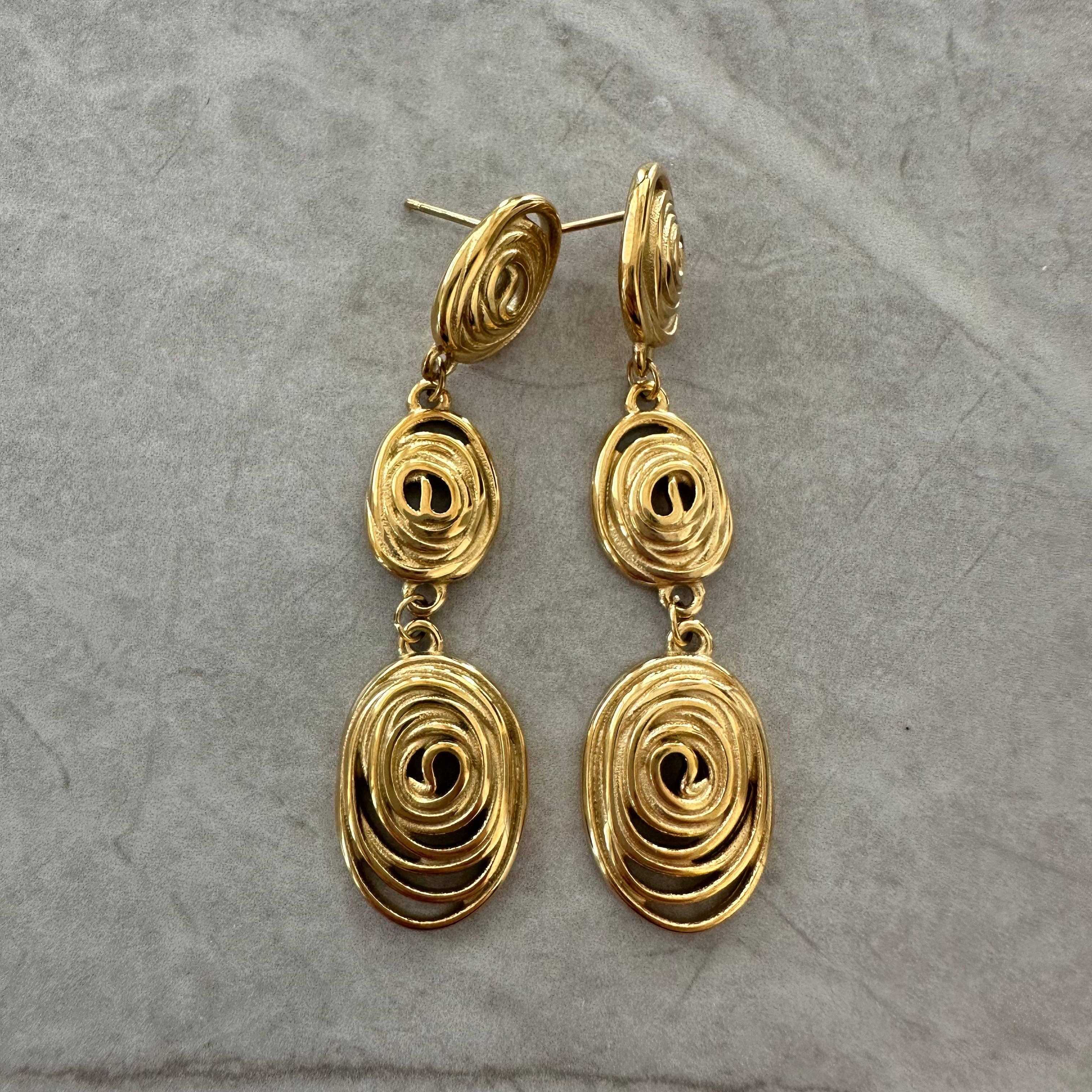 Spiral Drop Earrings