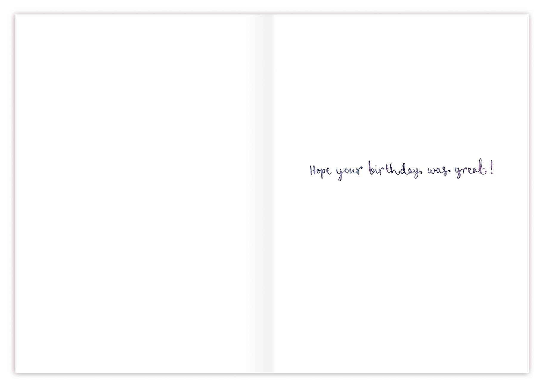Snail A Little Late Belated Birthday Card
