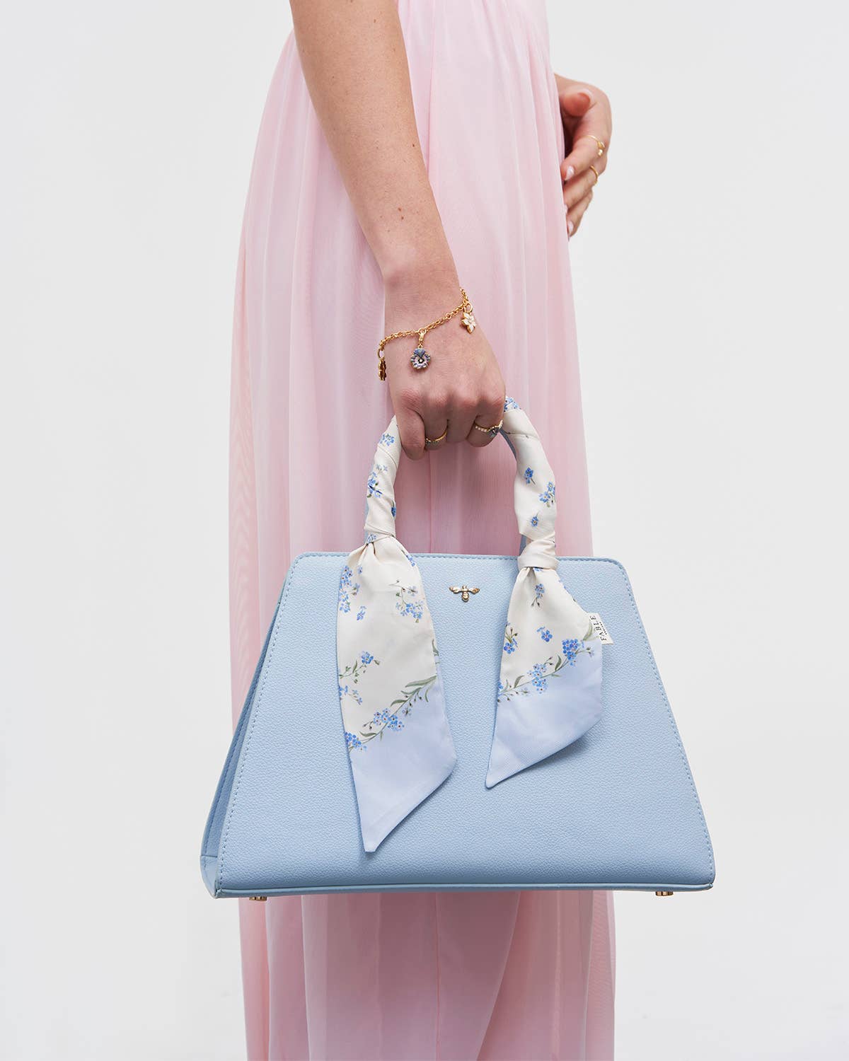 Bell Blue Structured Handbag