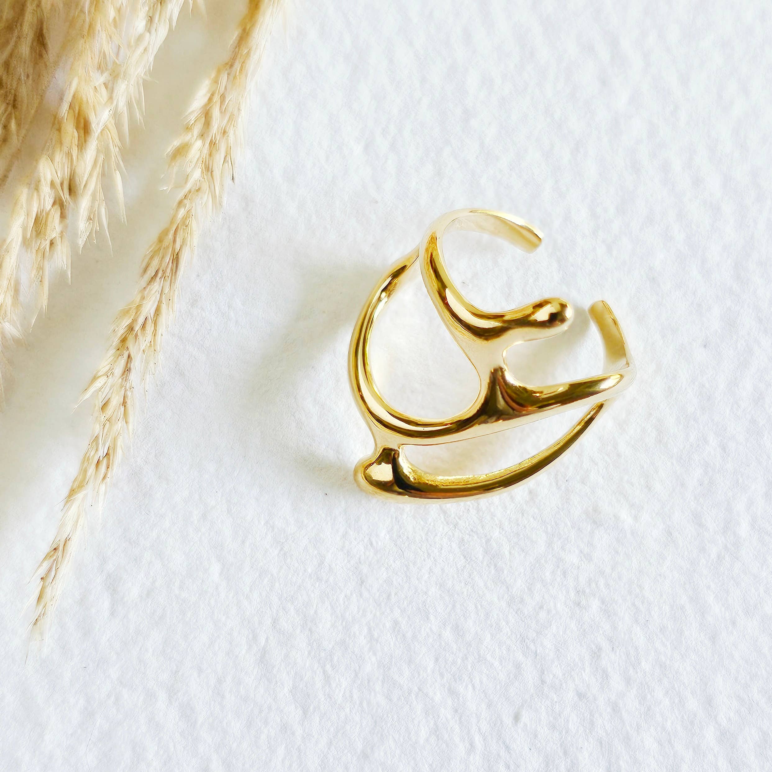 Lava 18k Gold Plated Wrap Ring