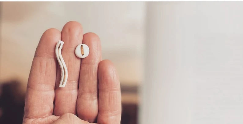 Moon and River Porcelain Earrings