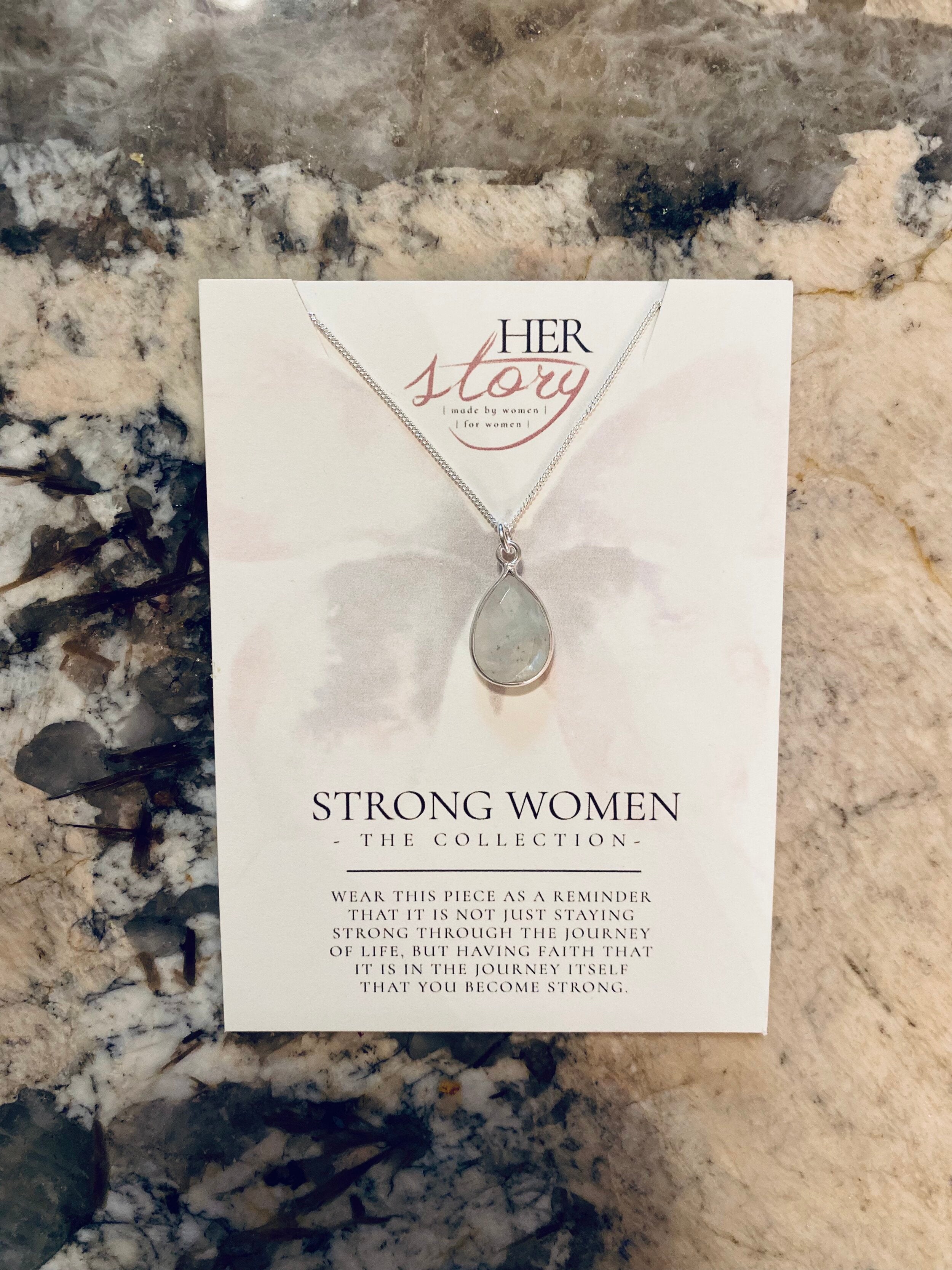 Small Teardrop Necklace - Silver