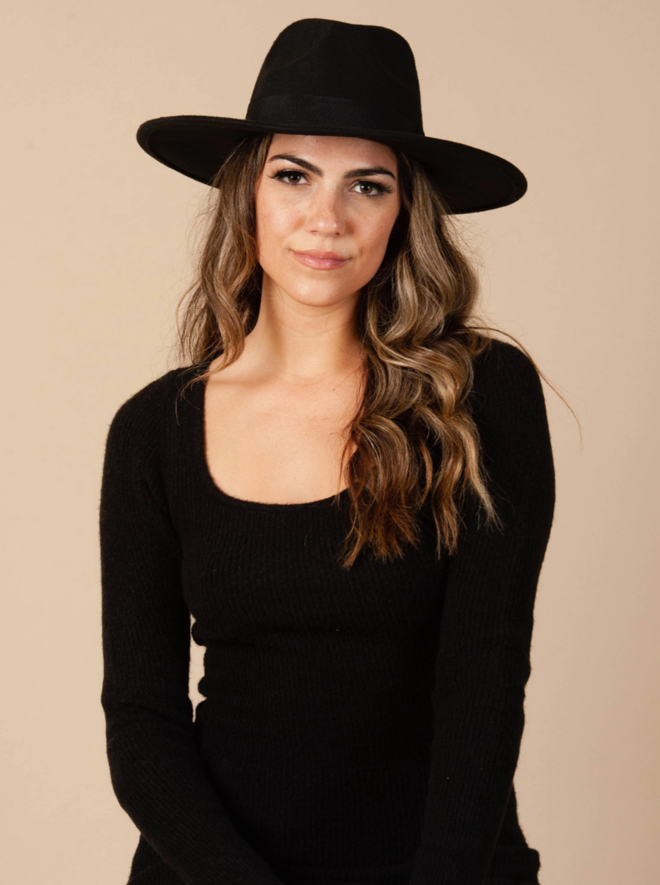 Ariel Vegan Felt Rancher - BLACK