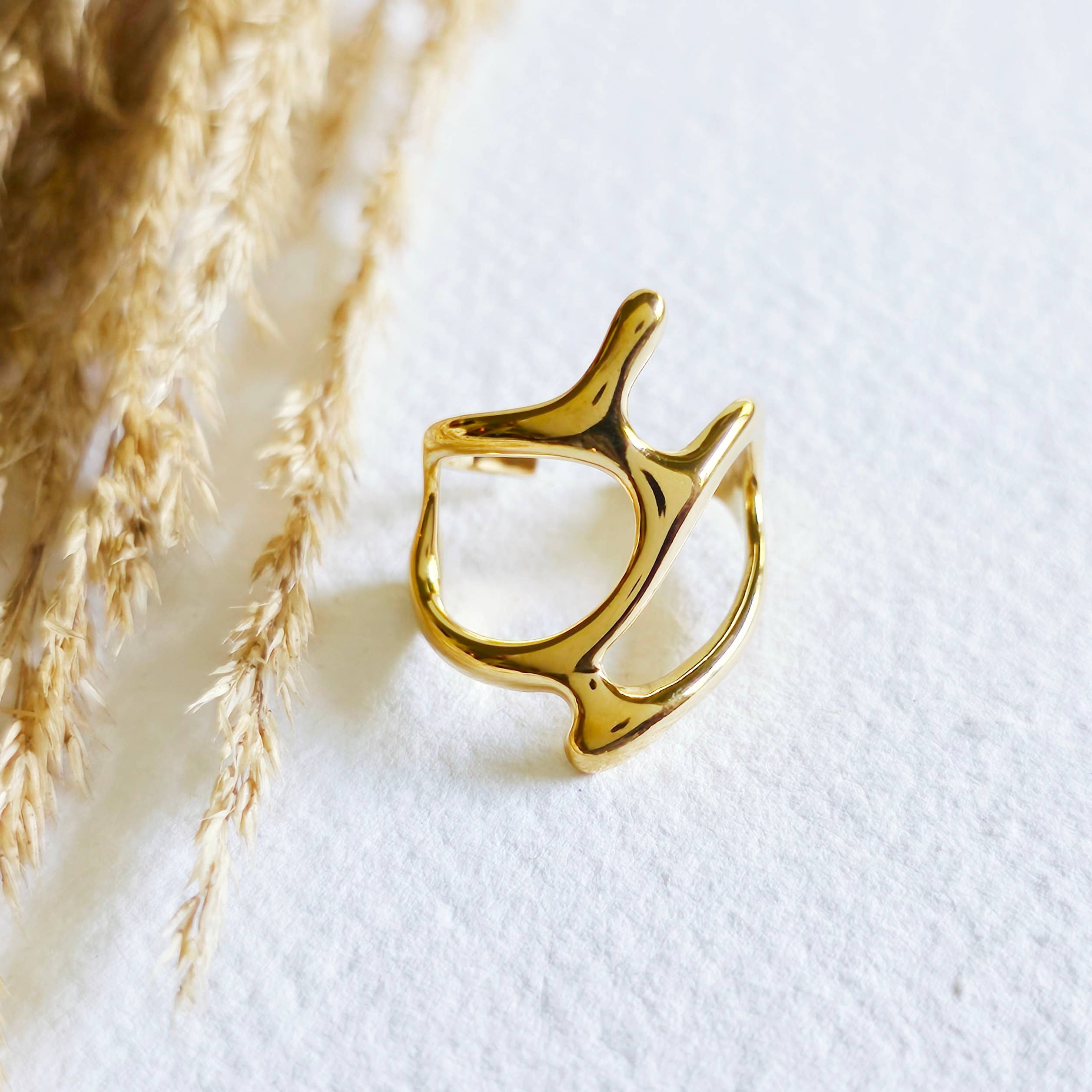 Lava 18k Gold Plated Wrap Ring